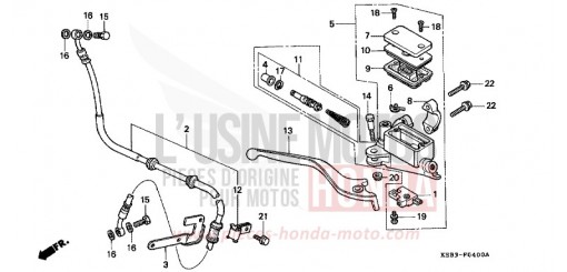 MAITRE-CYLINDRE FREIN AV. CA125T de 1996
